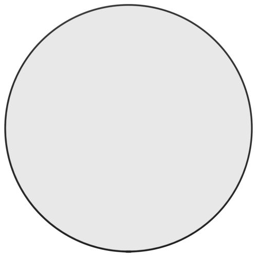 Стенно огледало черно Ø 60 см кръгло