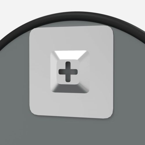 Стенно огледало черно Ø 60 см кръгло