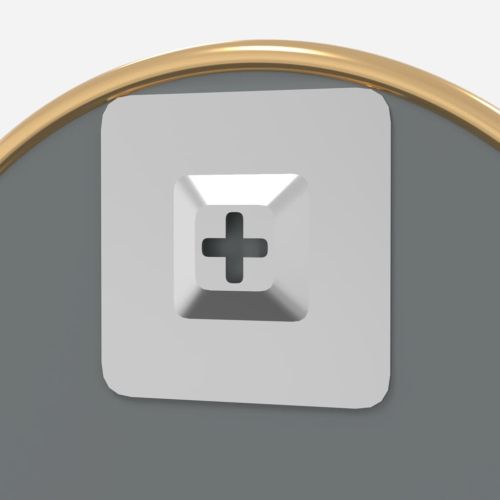 Стенно огледало злато Ø 40 см кръгло