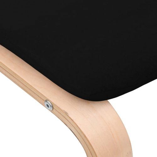 Табуретка, черна, 51x41x40 см, плат