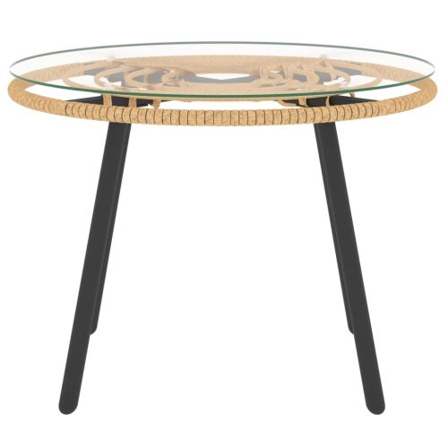 Градински комплект с тъмносиви възглавници 3 части полиратан