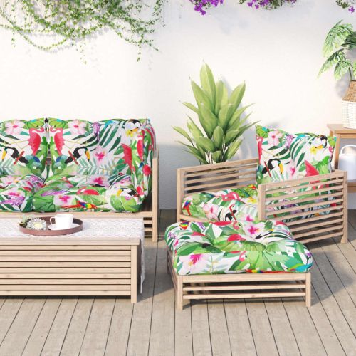 Палетни възглавници, 3 бр, многоцветни, плат Оксфорд