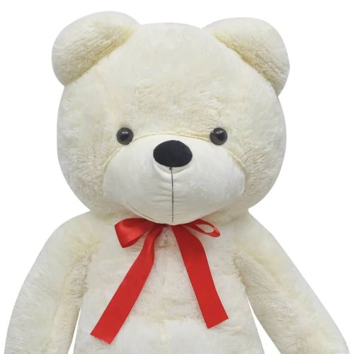 Мека плюшена играчка мече XXL бяло 135 см