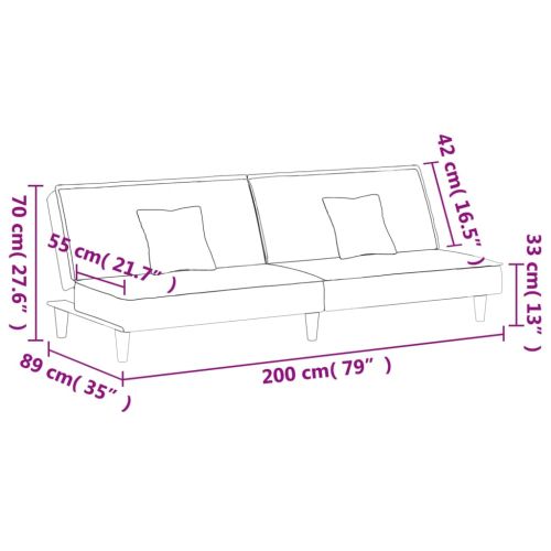 Разтегателен диван, тъмносив, плат