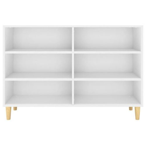 Сайдборд, бял, 103,5x35x70 см, инженерно дърво