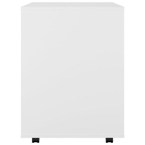 Подвижен шкаф, бял, 60x53x72 см, инженерно дърво