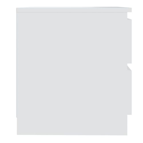 Нощни шкафчета, 2 бр, бели, 50x39x43,5 см, инженерно дърво