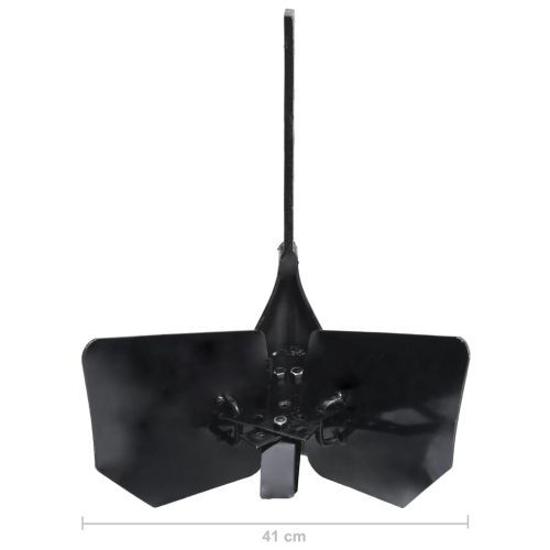 Плуг за мотофреза, черен, метал