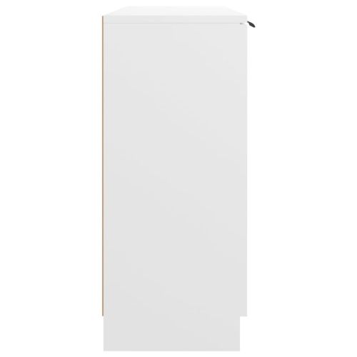 Сайдборд, бял, 90,5x30x70 см, инженерно дърво