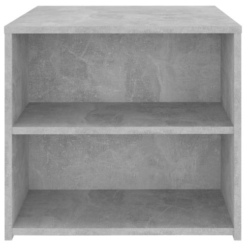 Странична маса, бетонно сива, 50x50x45 см, инженерно дърво
