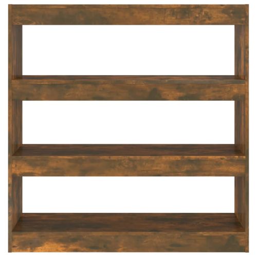 Библиотека/разделител за стая, опушен дъб, 100x30x103 см