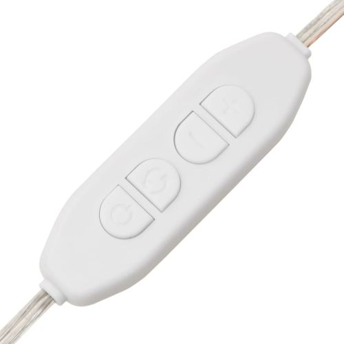 Тоалетка с LED, бяла, 74,5x40x141 см