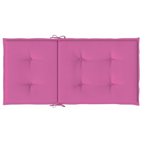 Възглавници за столове с ниски облегалки 4 бр розови текстил