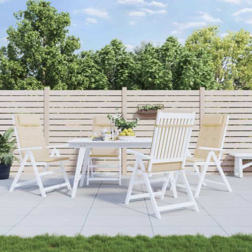 Възглавници за стол с висока облегалка 4 бр бежови Оксфорд плат