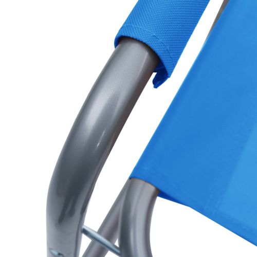 Режисьорски столове, 2 бр, стомана, сини