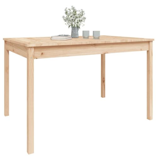 Градинска маса, 121x82,5x76 см, борово дърво масив