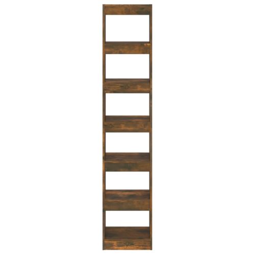 Библиотека/разделител за стая, опушен дъб, 40x30x198 см