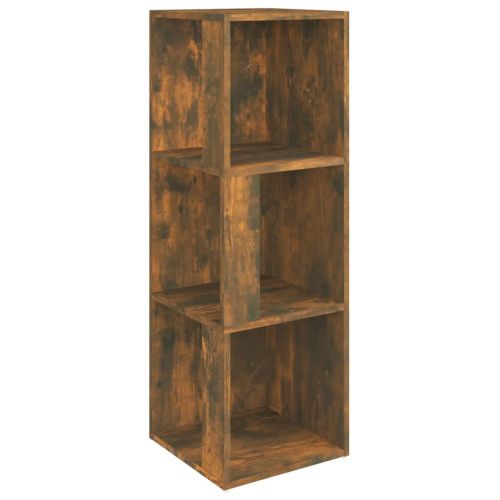 Ъглов шкаф, опушен дъб, 33x33x100 см, инженерно дърво