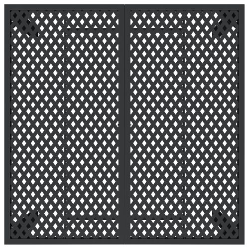 Градинска маса антрацит 100x100x72 cм стомана