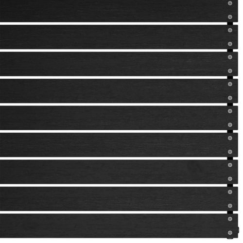 Градински среден диван, черен, бор масив