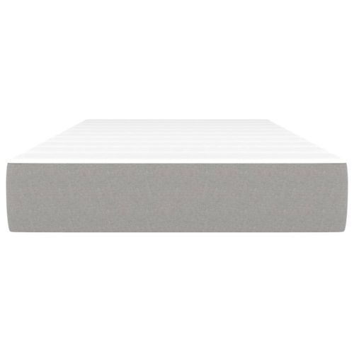 Матрак за легло с покет пружини средна твърдост светлосив 90x190x20 см плат