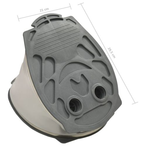 Крачна помпа, 26x18 см, PP и PE, сиво и жълто