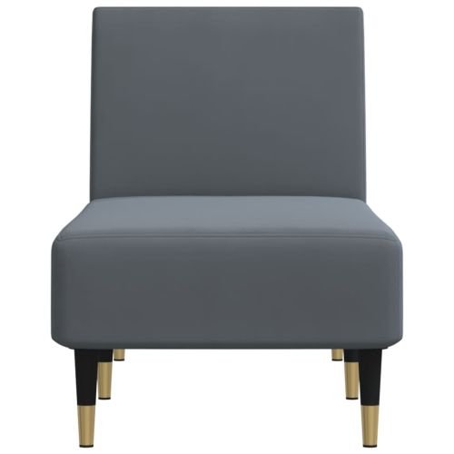 Кушетка, тъмносива, кадифе