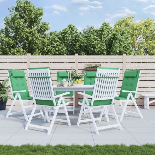 Възглавници за стол с висока облегалка 6 бр зелени Оксфорд плат