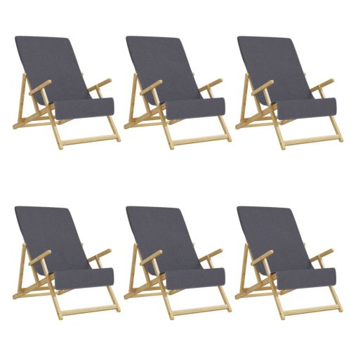 Плажни кърпи 6 бр антрацит 60x135 см текстил 400 GSM