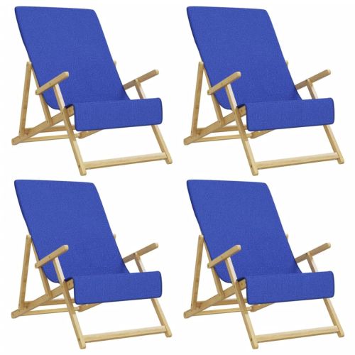Плажни кърпи 4 бр кралско сини 60x135 см текстил 400 GSM