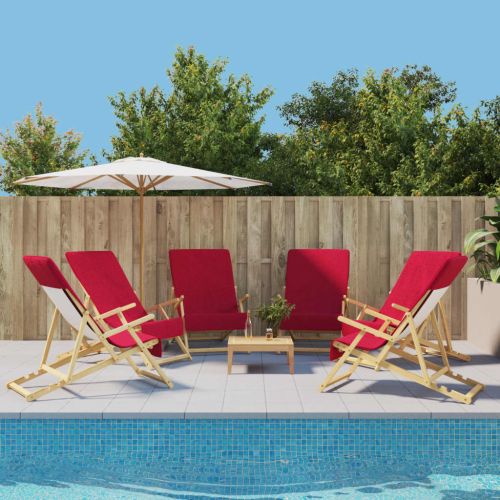 Плажни кърпи 6 бр бордо 60x135 см текстил 400 GSM