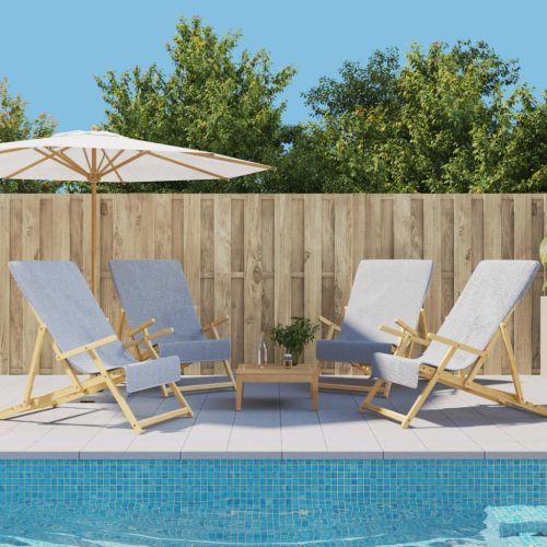 Плажни кърпи 4 бр сиви 60x135 см текстил 400 GSM