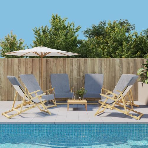 Плажни кърпи 6 бр сиви 60x135 см текстил 400 GSM