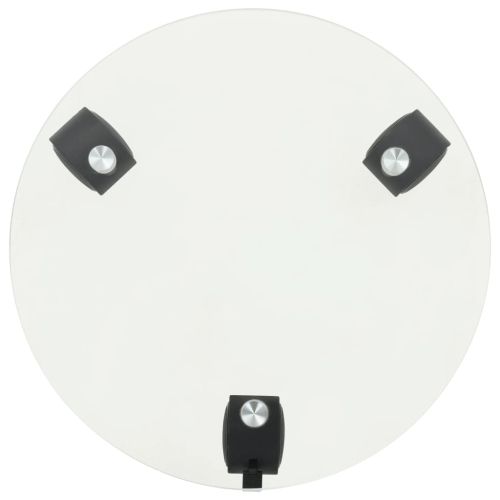 Стойки за саксии с колела 4 бр 28 см закалено стъкло кръгли