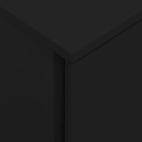 Мобилен офис шкаф, черен, 39x45x67см, стомана