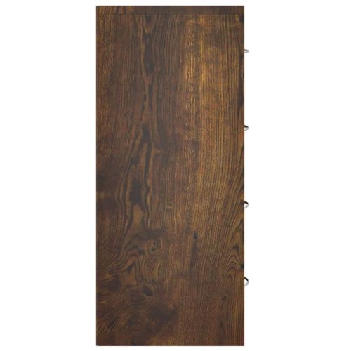 Сайдборд с 4 чекмеджета, 60x30,5x71 см, опушен дъб