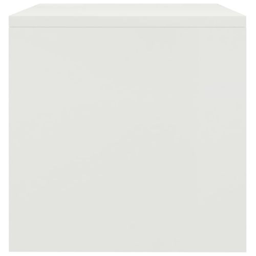 Нощни шкафчета, 2 бр, бели, 40x30x30 см, инженерно дърво