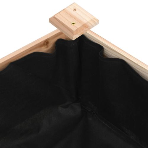 Градинско повдигнато легло с вложка 240x45x25 см масивна ела