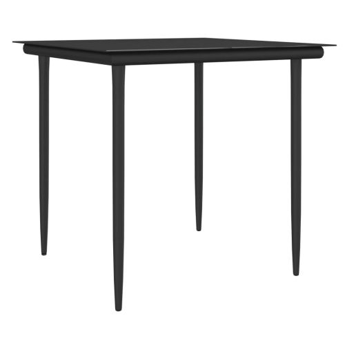 Градински комплект от 5 части с възглавници полиратан и стомана