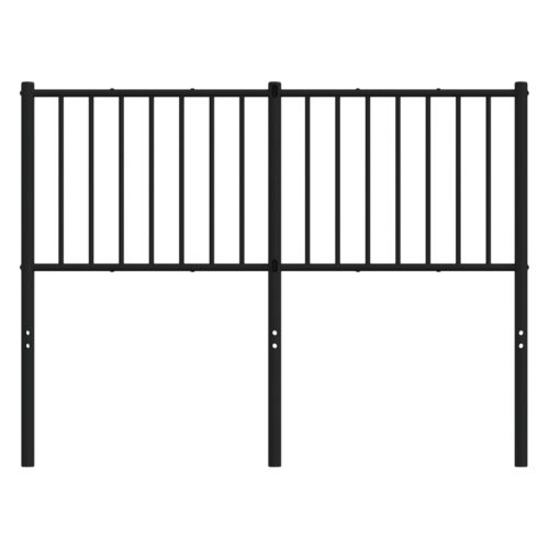 Метална резервна табла за легло, черна, 120 см