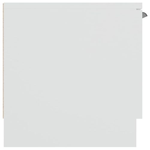 ТВ шкаф, бял, 102x35x36,5 см, инженерно дърво