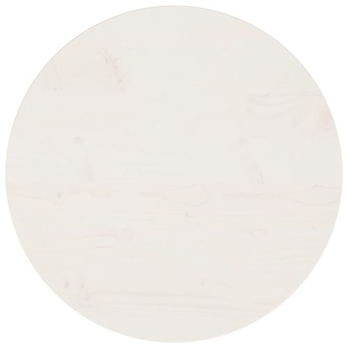 Плот за маса, бял, Ø50x2,5 см, бор масив