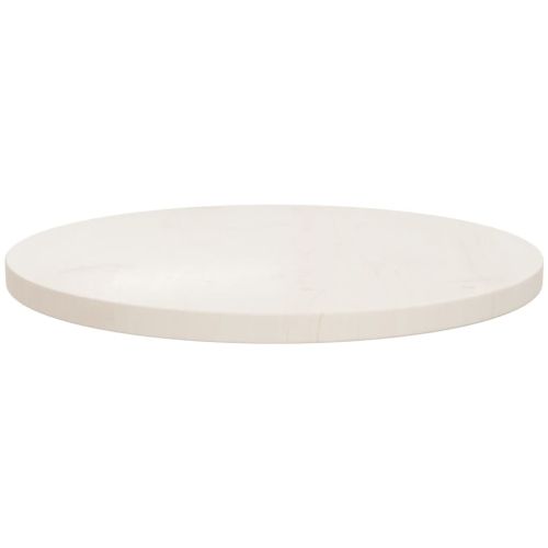 Плот за маса, бял, Ø50x2,5 см, бор масив