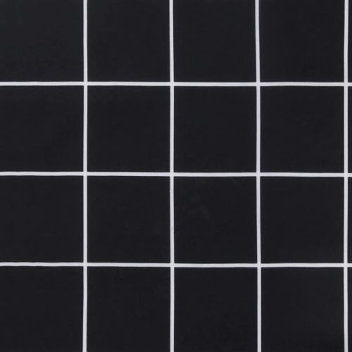 Възглавница за пейка черно каре 120x50x4 см оксфорд плат