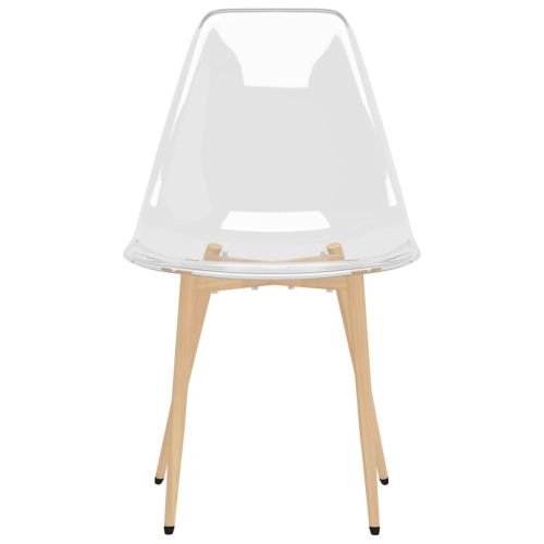 Трапезни столове, 6 бр, прозрачни, PET