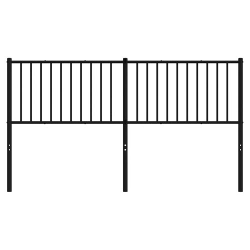 Метална резервна табла за легло, черна, 160 см