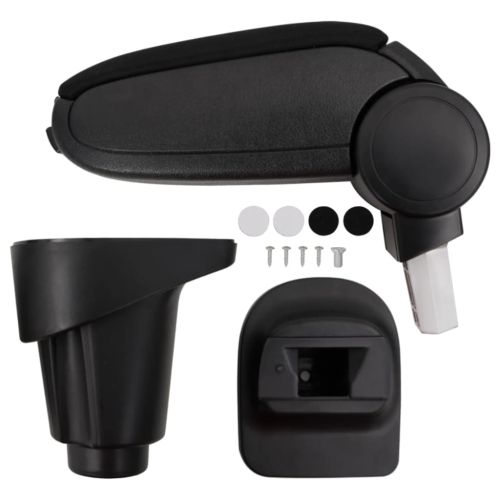 Подлакътник за кола черен 14x35x(37-53) см ABS