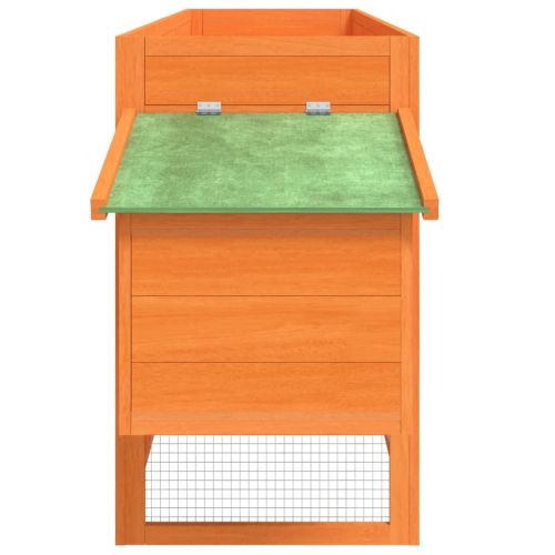 Кокошарник кафяв 204x50x84 см бор масив