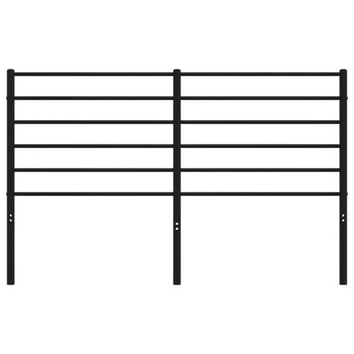 Метална резервна табла за легло, черна, 150 см