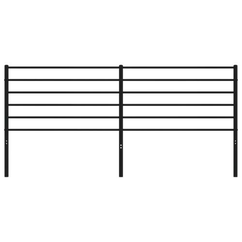 Метална резервна табла за легло, черна, 200 см